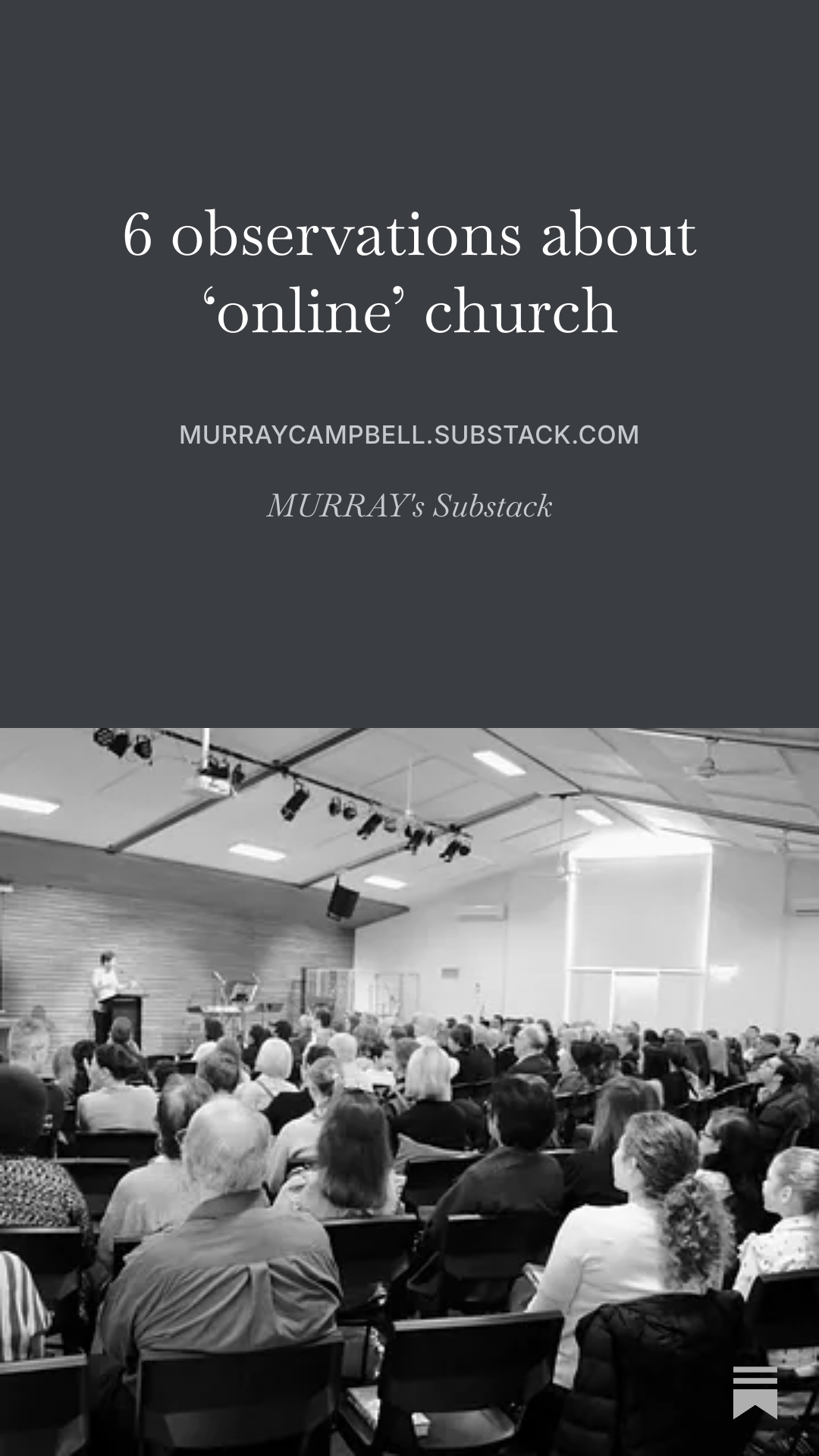 6 observations about ‘online’ church